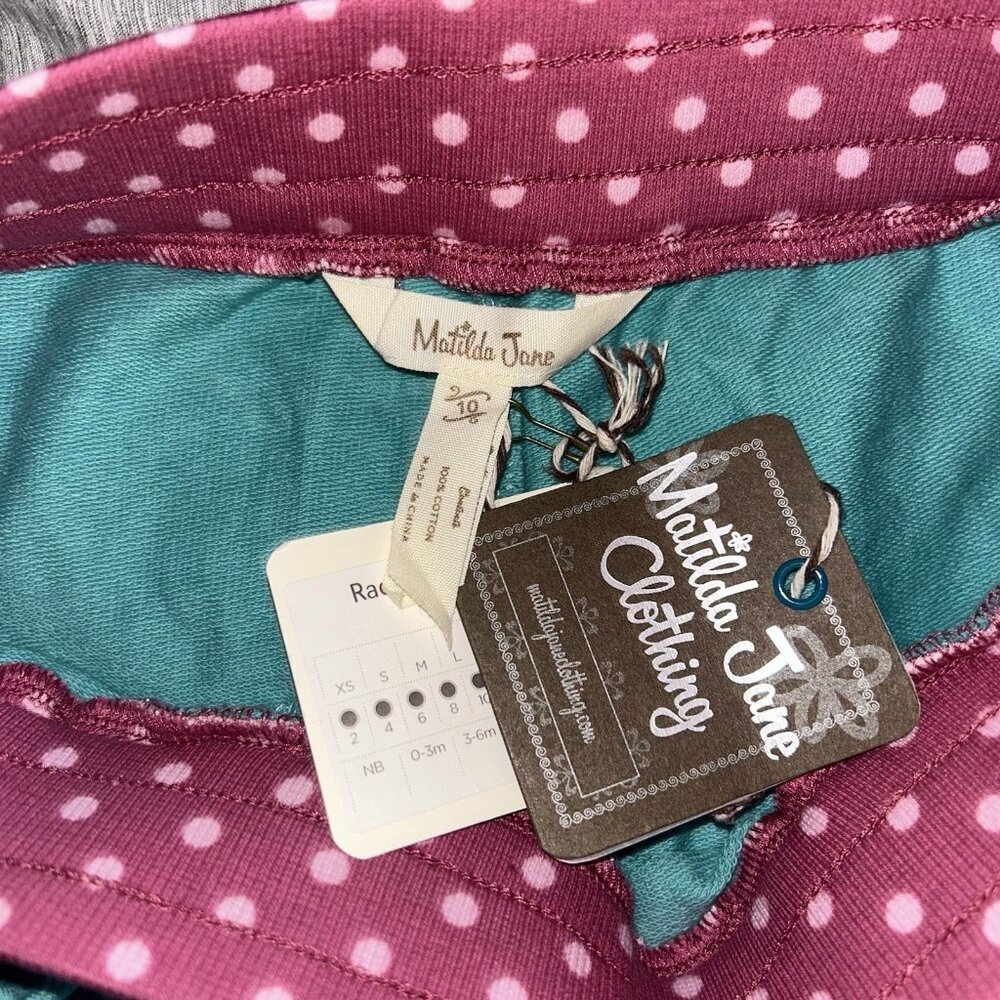Matilda Jane Polka Dot Tassel Race At Recess Casual Jogger Pants Size 10 - Picture 6 of 7